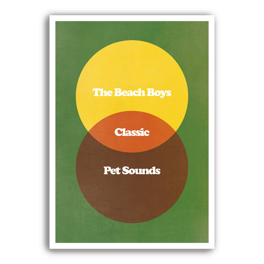 The Beach Boys - Pet Sounds - Classic Music Album Venn Diagram Poster - 100% Unofficial (Various Sizes)