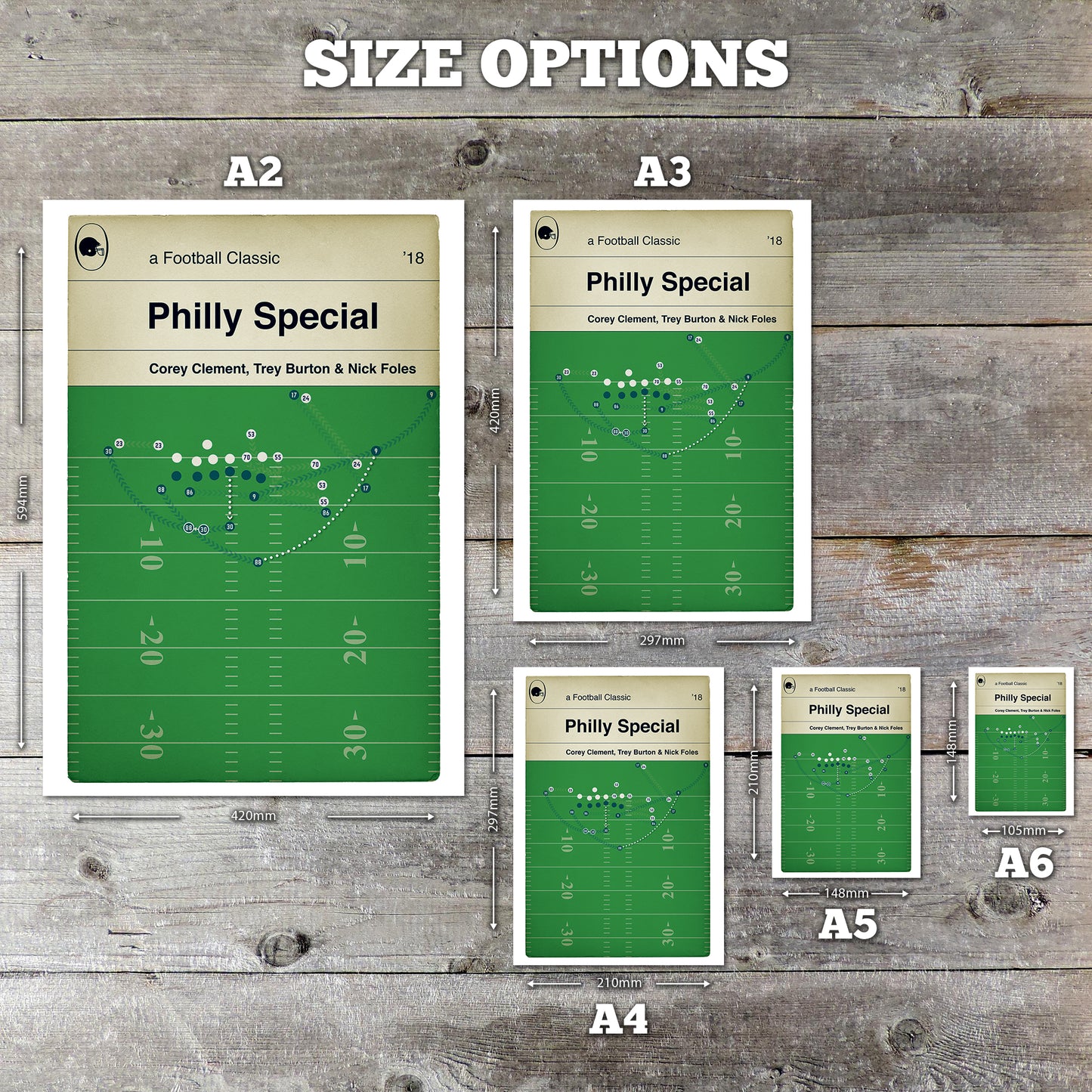 Philly Special - Philadelphia Eagles Touchdown - Nick Foles - Philadelphia Eagles v New England Patriots - 2018 - Various Sizes