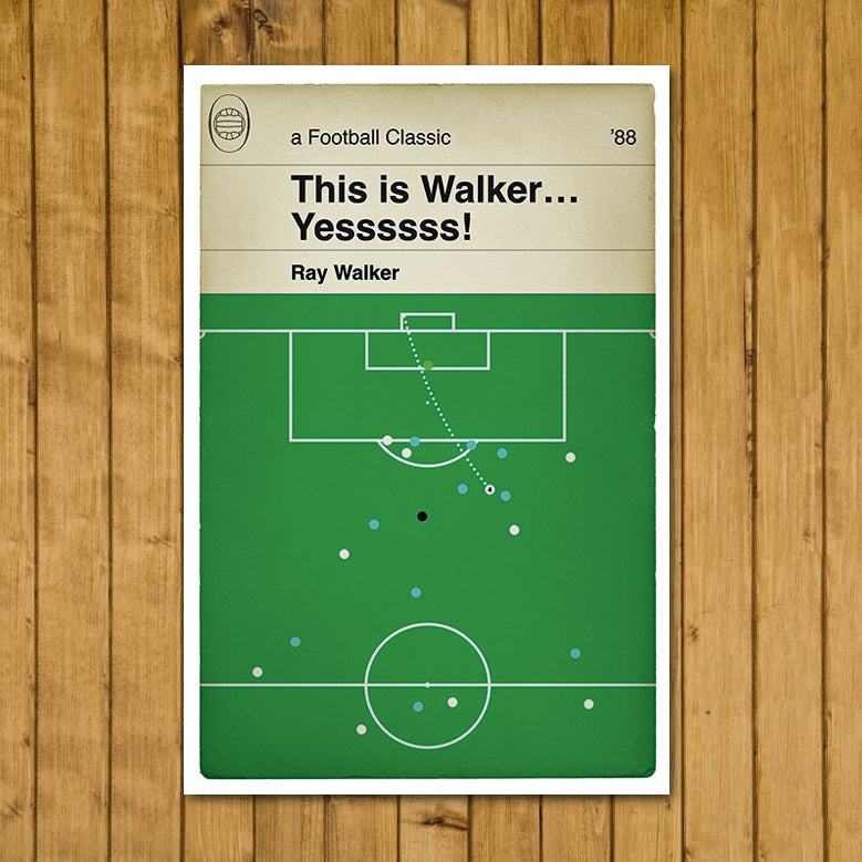 Port Vale Goal v Tottenham Hotspur - Ray Walker - FA Cup 4th Round 1988 - Port Vale 2 Spurs 1 - Football Book Cover Poster (Various Sizes)