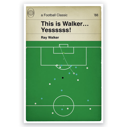 Port Vale Goal v Tottenham Hotspur - Ray Walker - FA Cup 4th Round 1988 - Port Vale 2 Spurs 1 - Football Book Cover Poster (Various Sizes)