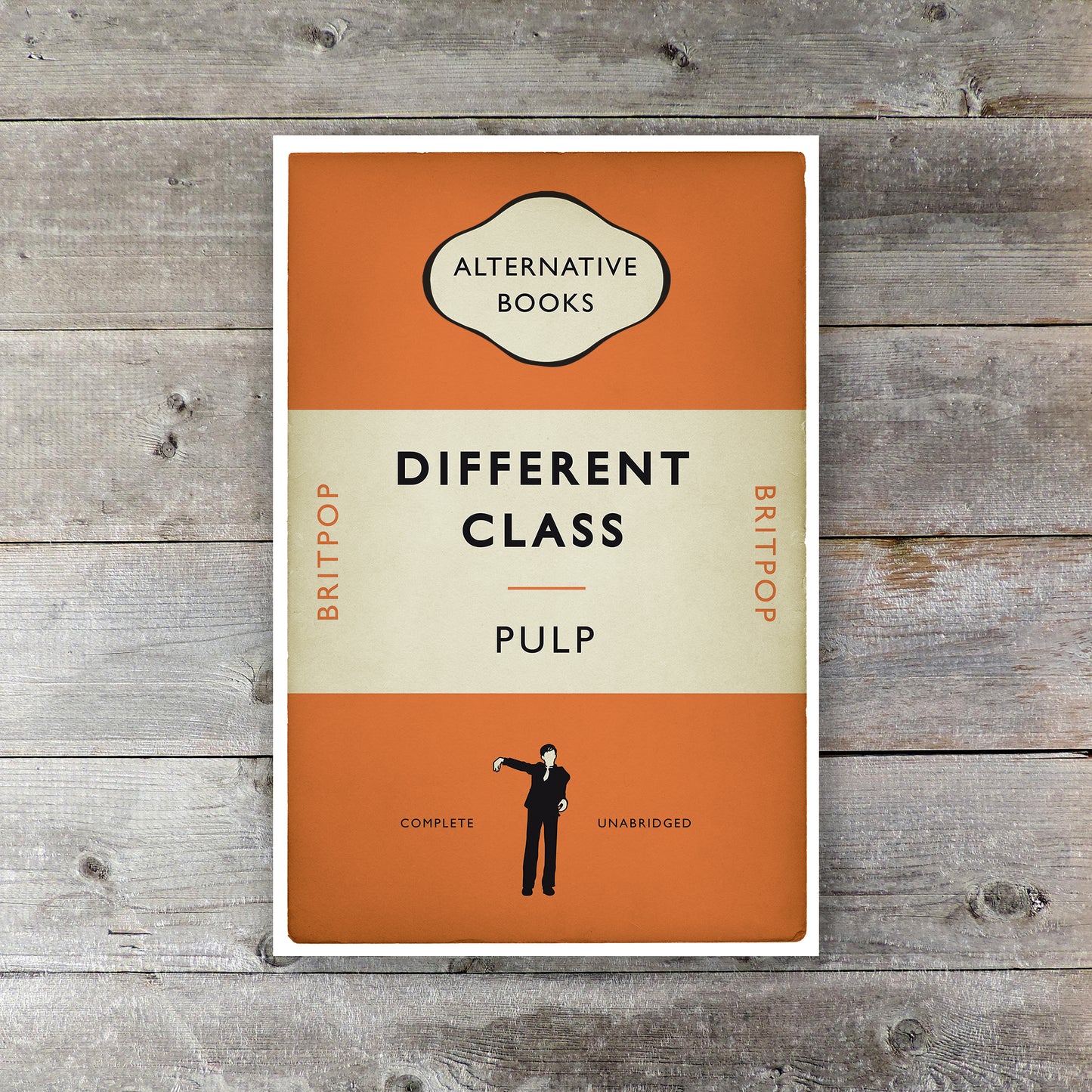 Pulp - Britpop Book Cover Poster - Different Class -  Alternative Book Cover Poster - Music Art (Various Sizes)