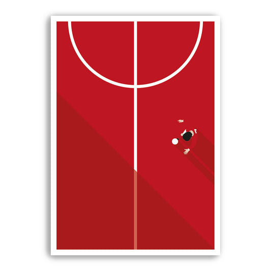 The Red Devils - United Nickname Poster - George Best Illustration - Old Trafford - Football Gift (420 x 297mm - A3)