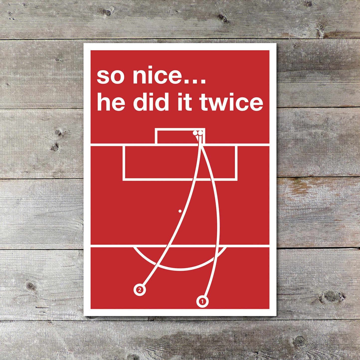 So nice… he did it twice - Declan Rice Goals - Both free-kicks - Arsenal 3 Real Madrid 0 - Champions League Quarter-Final 2025 - Swiss Style Goal Print - Home Decor (Various sizes)