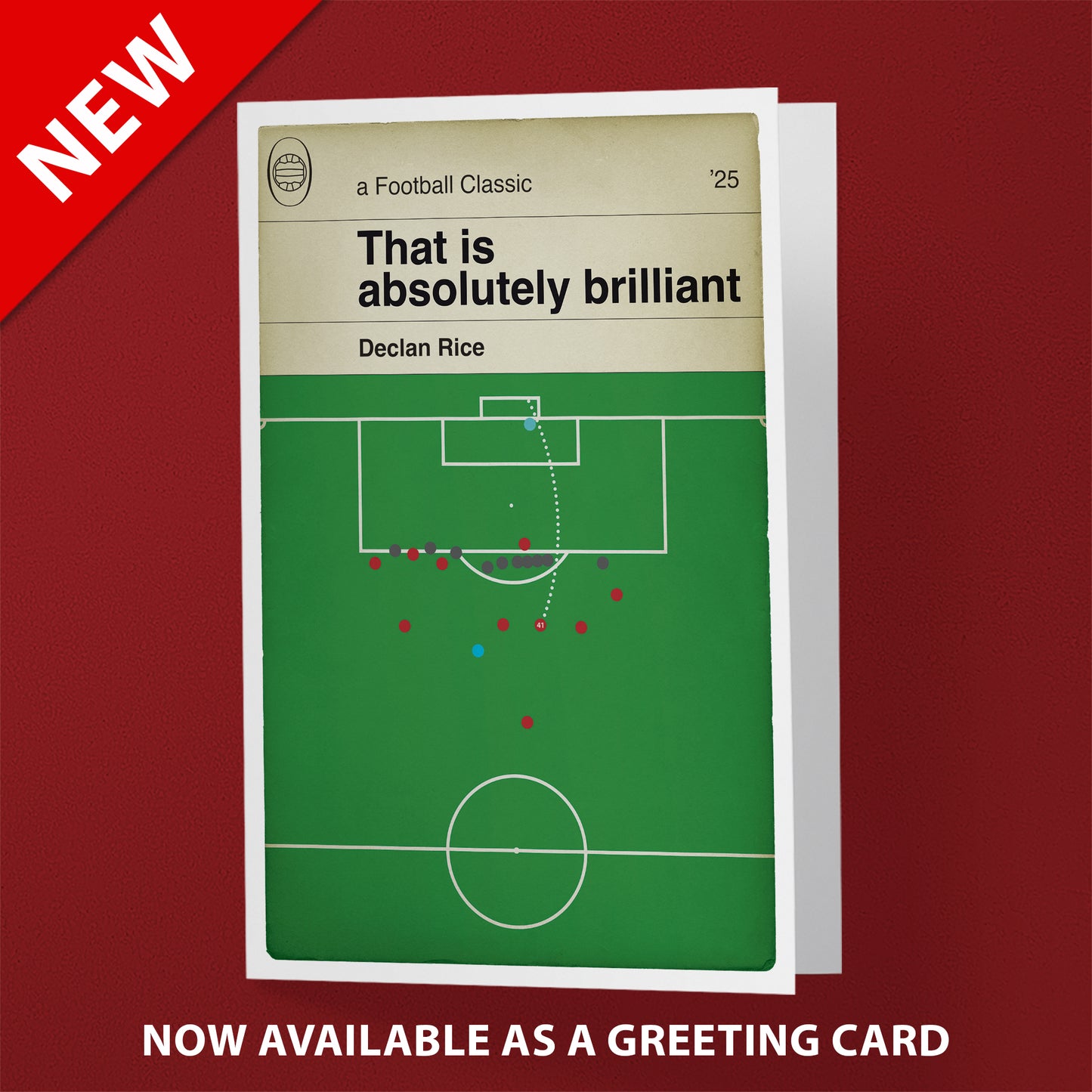 Arsenal 3 Real Madrid 0 - Declan Rice Goal - First Free kick - Champions League Quarter-Final 2025 - Classic Book Cover Goal Print - Wall Decor Poster (Various sizes)