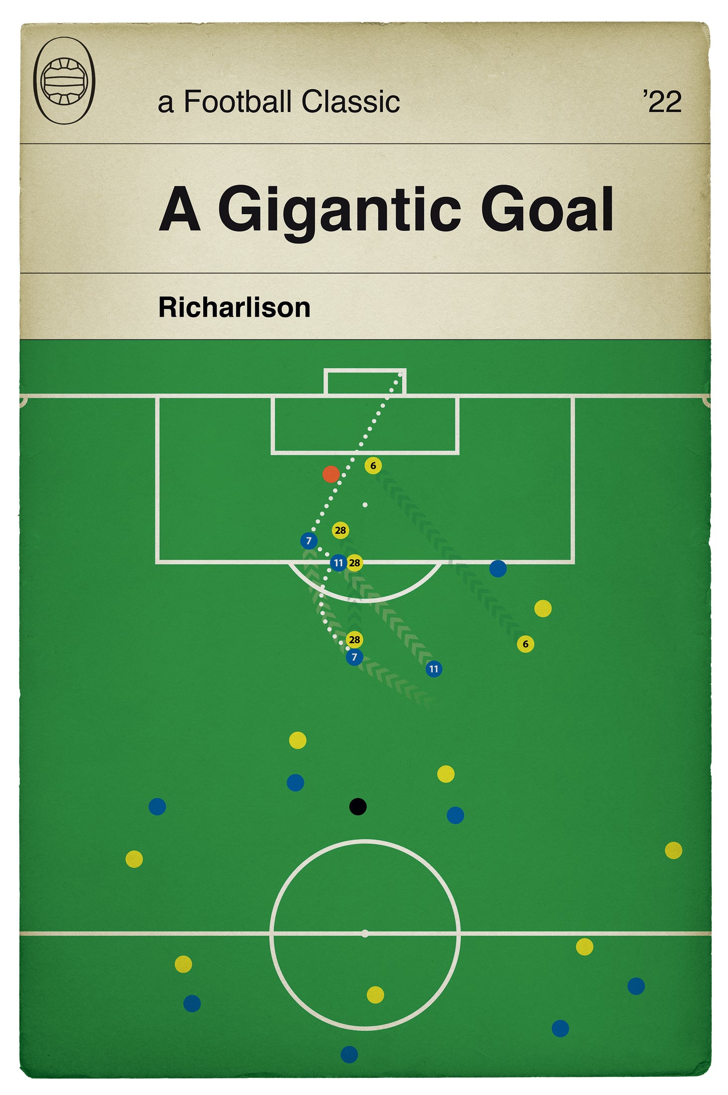 Everton winner v Chelsea - Richarlison Goal - Everton 1 Chelsea 0 - Football Gift - Classic Book Cover Poster (Various sizes)