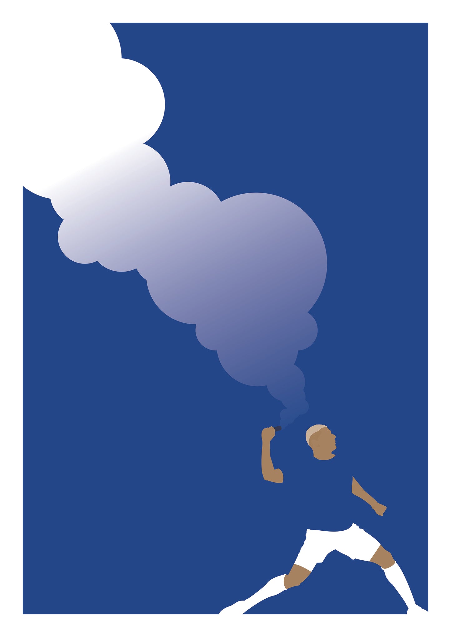 Richarlison Goal Celebration Art - Everton 1 Chelsea 0 - Everton Winner at Goodison Park in 2022 - Blue Smoke Flare - (Various sizes)