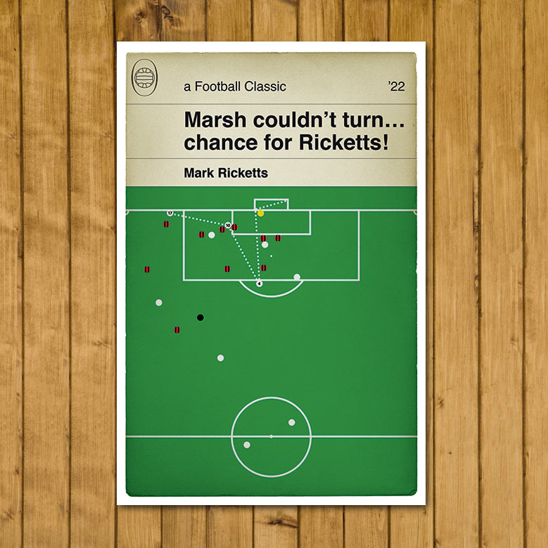 Boreham Wood winner v Bournemouth - Mark Ricketts Goal - FA Cup Fourth Round 2022 - Classic Book Cover Print - Football Gift (Various Sizes)