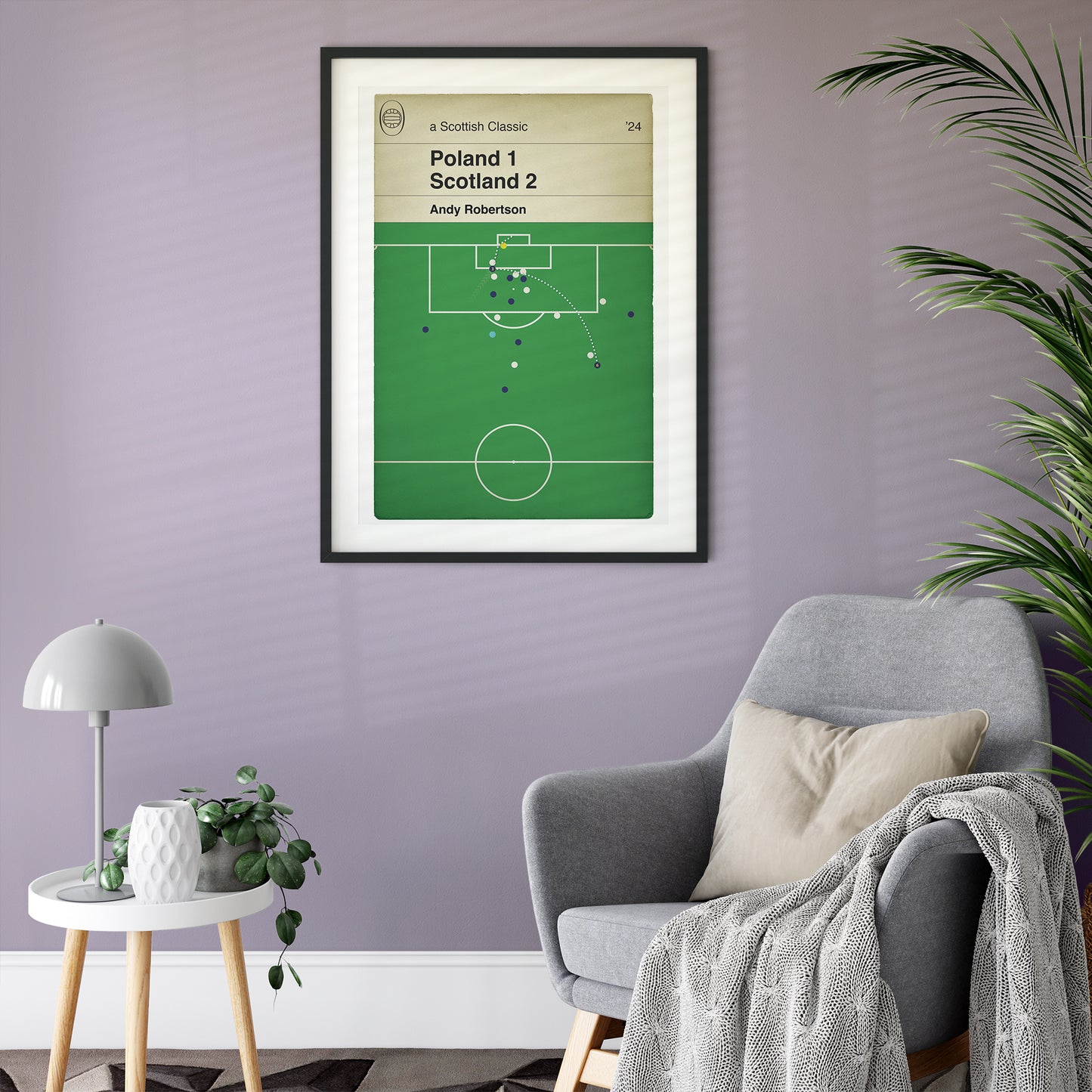 Scotland Winner v Poland - Andy Robertson last minute goal - Poland 1 Scotland 2 - Nations League 2024 - Book Cover Goal Poster - Home Decor (Various Sizes)