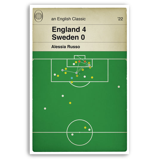 Alessia Russo Goal - England 4 Sweden 0 - Backheel - Women's Euro 2022 Semi Final - Football Print - Book Cover Print (Various Sizes)