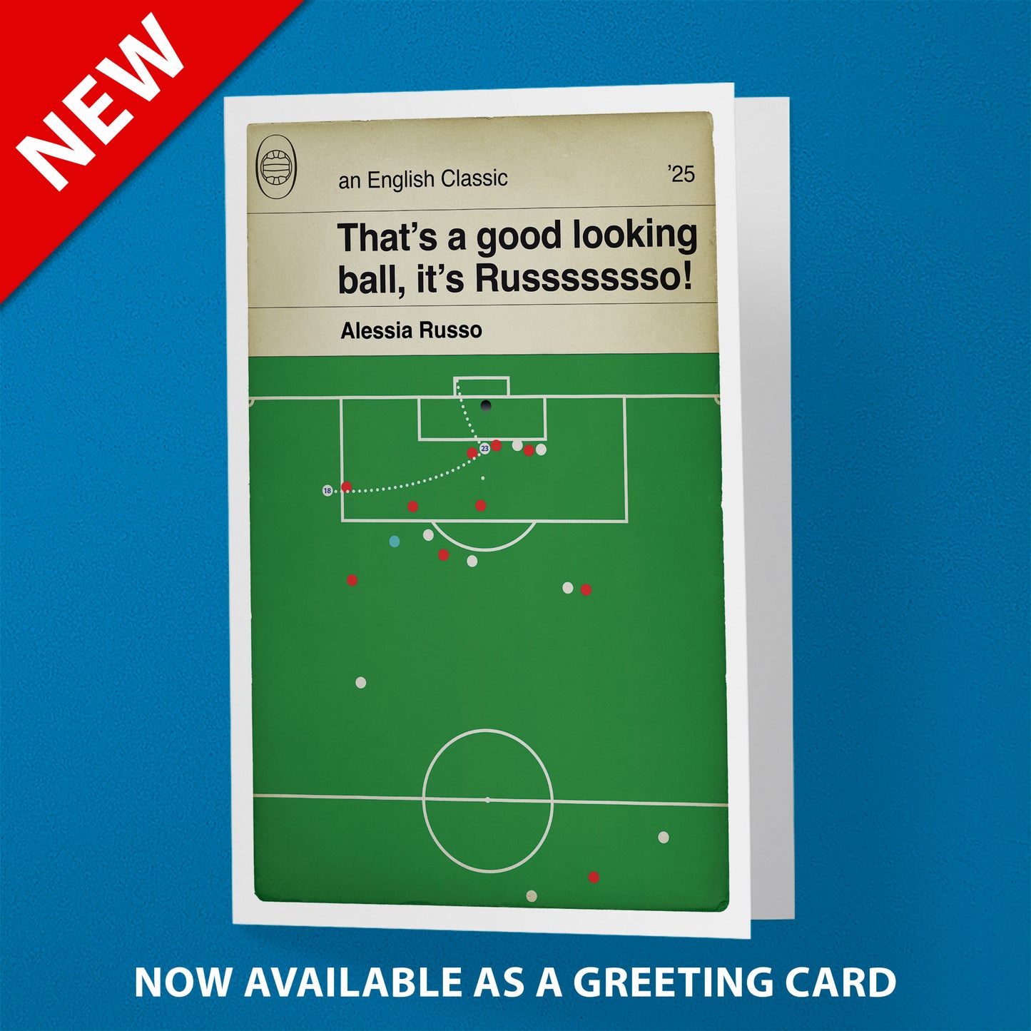 England 1 Spain 1 - Euro 2025 Final - Alessia Russo Equaliser - Commentary Version - Goal Book Cover - Lionesses Fan Present (Various Sizes)