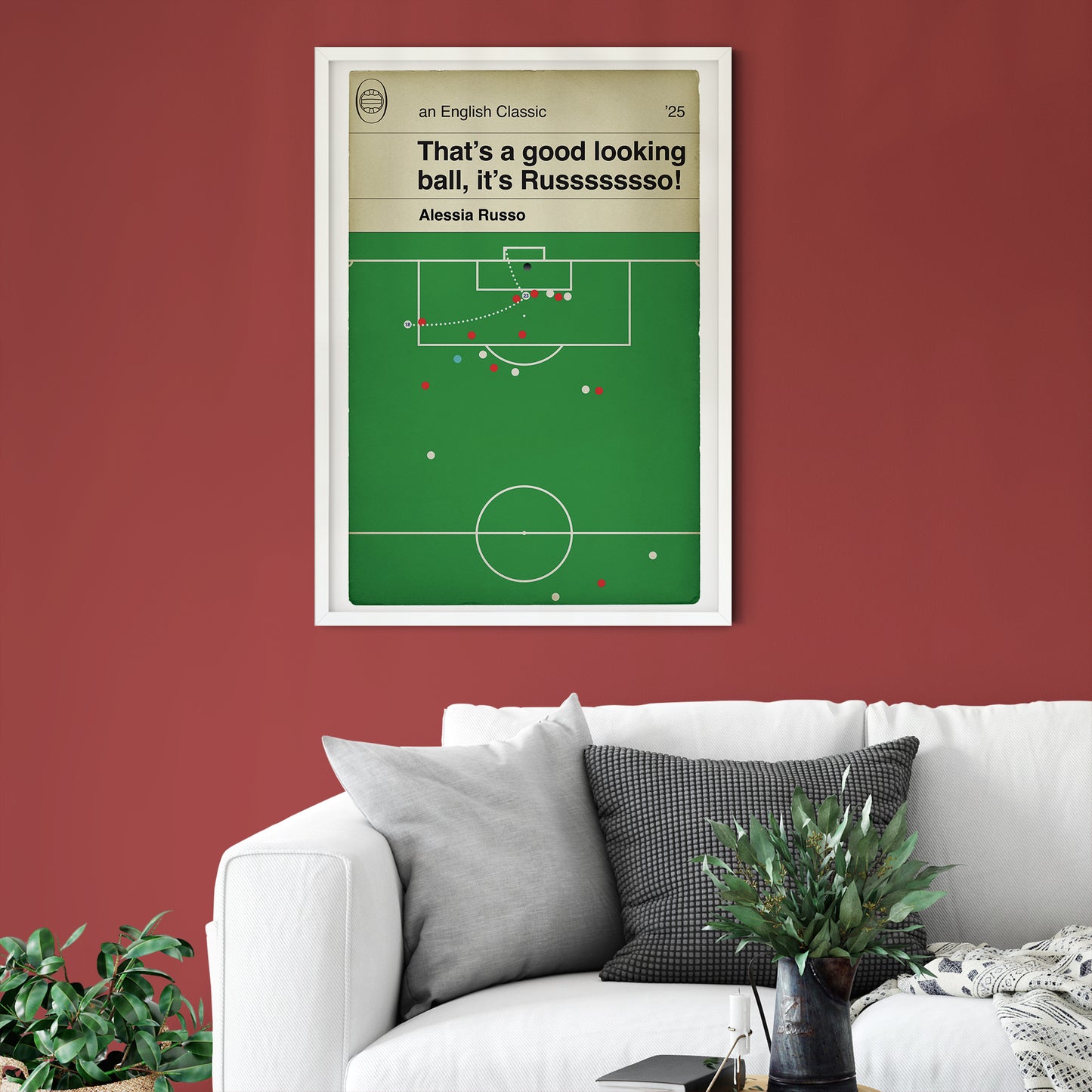 England 1 Spain 1 - Euro 2025 Final - Alessia Russo Equaliser - Commentary Version - Goal Book Cover - Lionesses Fan Present (Various Sizes)