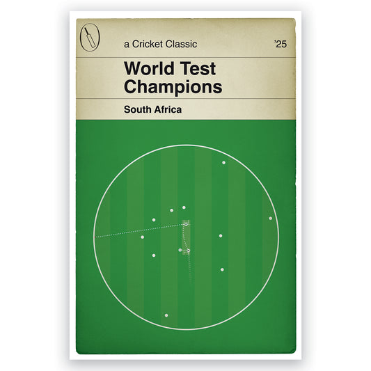 South Africa World Test Champions 2025 - Kyle Verreynne Winning Runs - South Africa v Australia - Cricket Book Cover Art (Various Sizes)