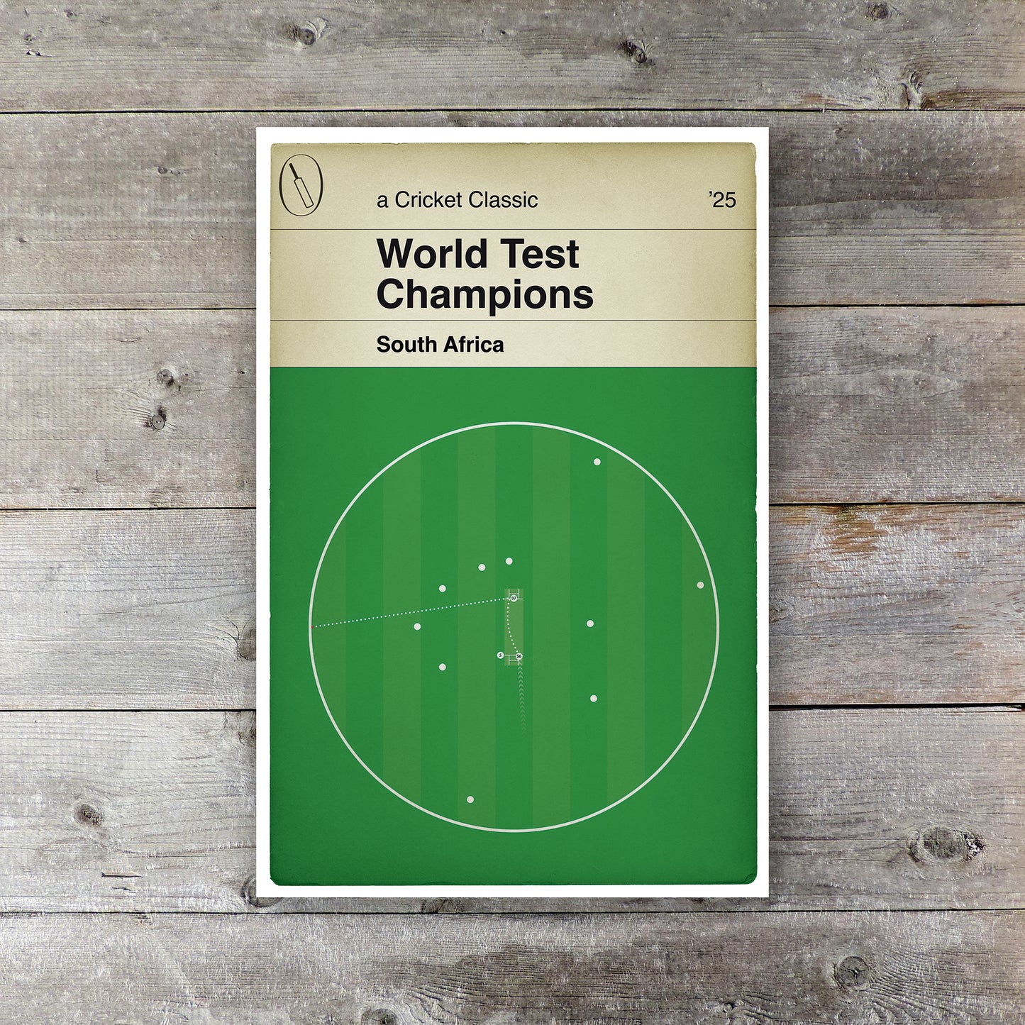 South Africa World Test Champions 2025 - Kyle Verreynne Winning Runs - South Africa v Australia - Cricket Book Cover Art (Various Sizes)