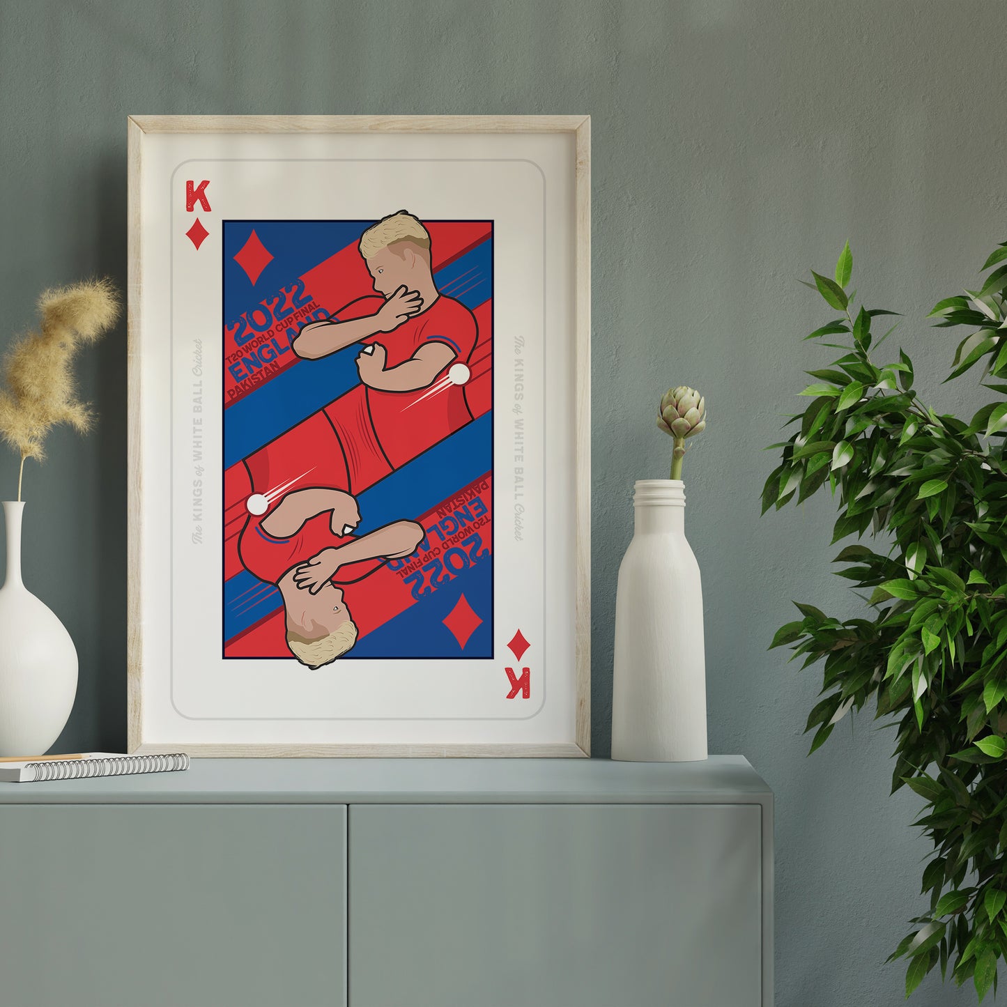 Kings of White Ball Cricket - England World Cup Winners - ODI 2019 and T20 2022 - Set of 4 Prints - Various Sizes