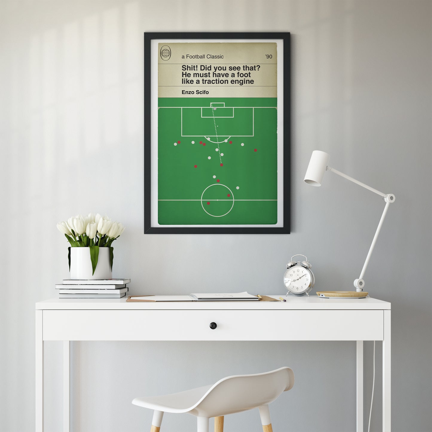 Goal Commentary Poster - Foot like a Traction Engine - Soccer Gift - Television Comedy Series Poster - Unofficial Illustrated Print - Football Gift - Various Sizes