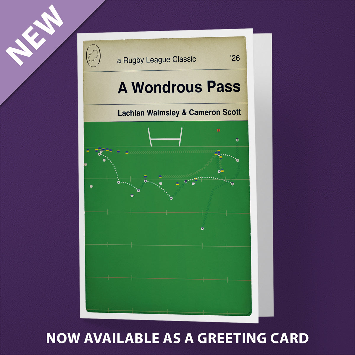 Warrington Wolves 10 Wakefield Trinity 23 - Cameron Scott Try Poster - 2026 Super League Grand Final - Walmsley Pass - Rugby League Print