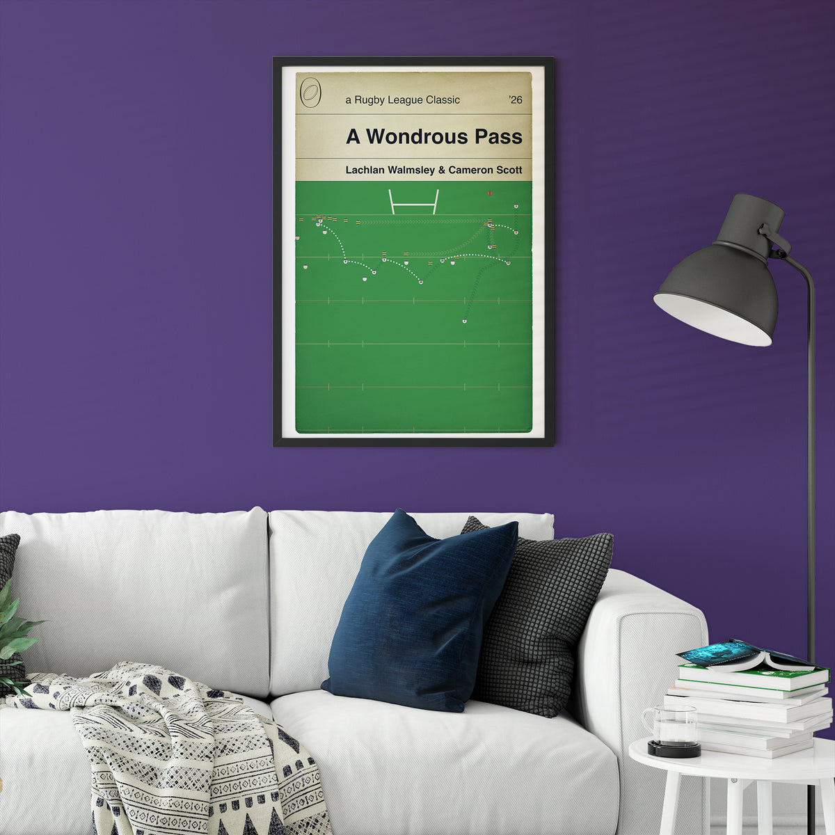 Warrington Wolves 10 Wakefield Trinity 23 - Cameron Scott Try Poster - 2026 Super League Grand Final - Walmsley Pass - Rugby League Print