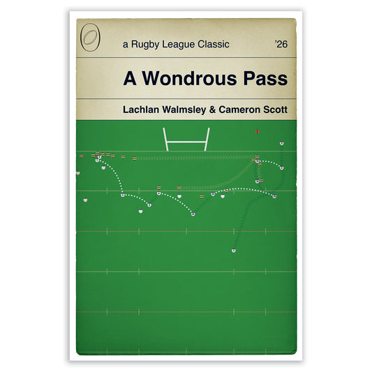 Warrington Wolves 10 Wakefield Trinity 23 - Cameron Scott Try Poster - 2026 Super League Grand Final - Walmsley Pass - Rugby League Print