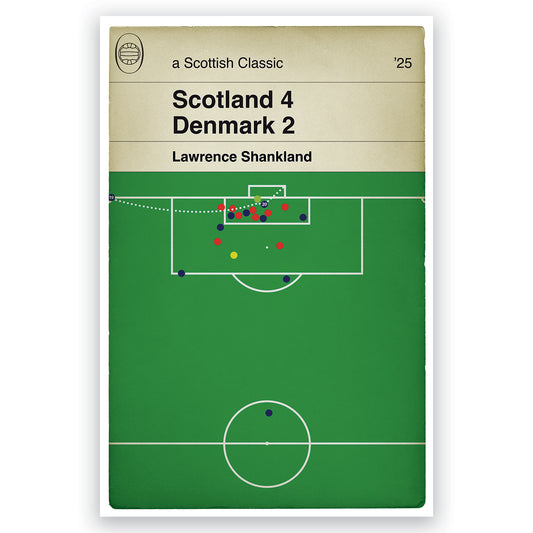 Scotland 4 Denmark 2 - Lawrence Shankland Goal Poster - World Cup Qualifier 2025