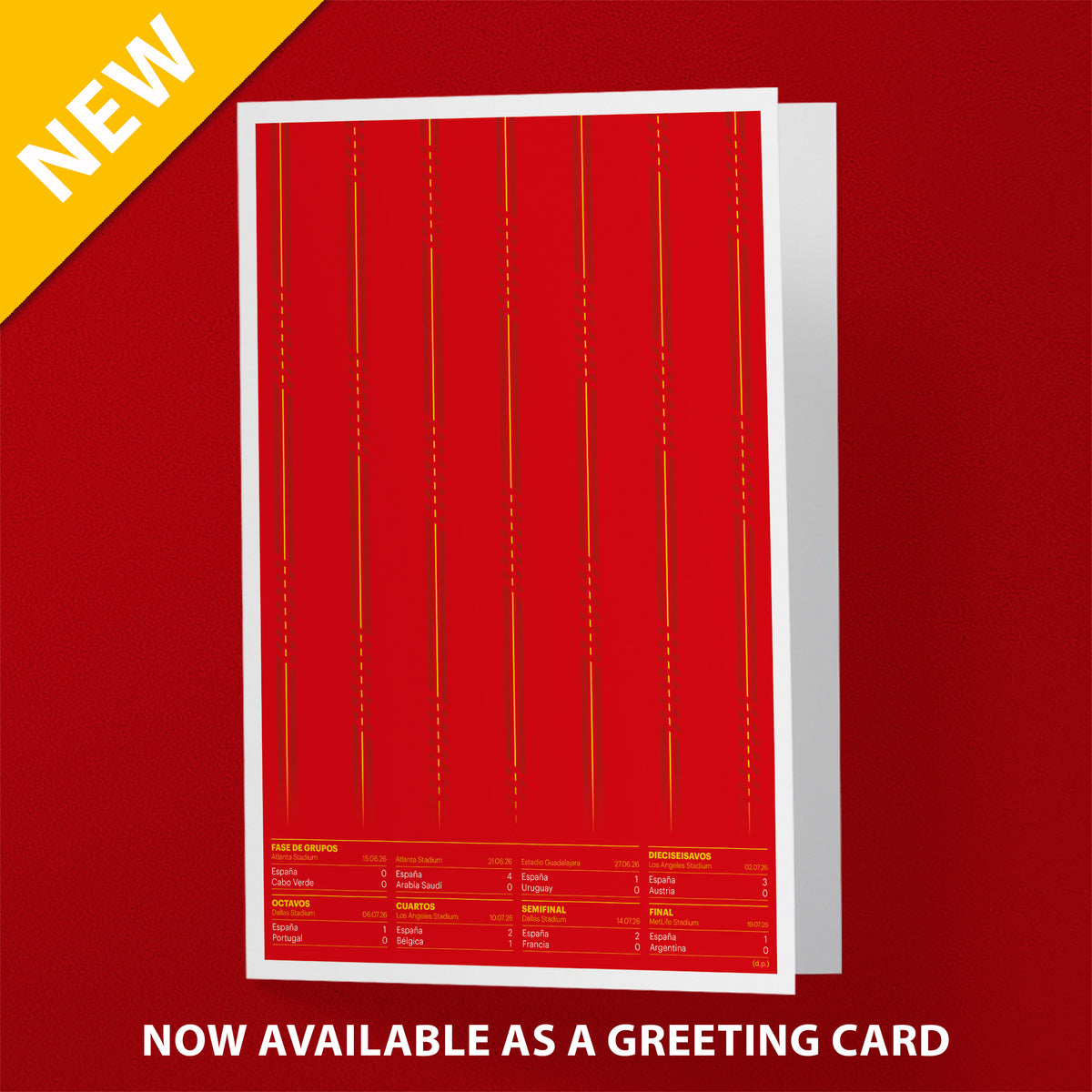 Spain 2026 World Champions Poster - Minimalist Football Kit Art - Route to the Final Decor