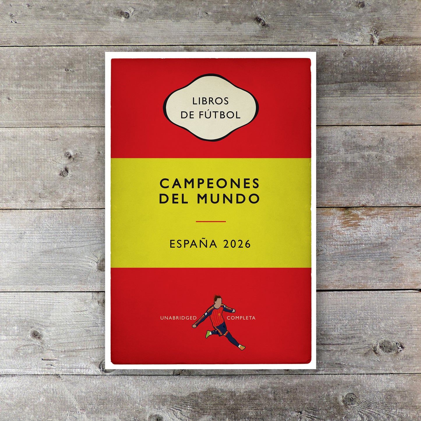Spain Football - Flag Book Cover Poster - World Cup Winners 2026 - Ferran Torres - España - Campeones del Mundo