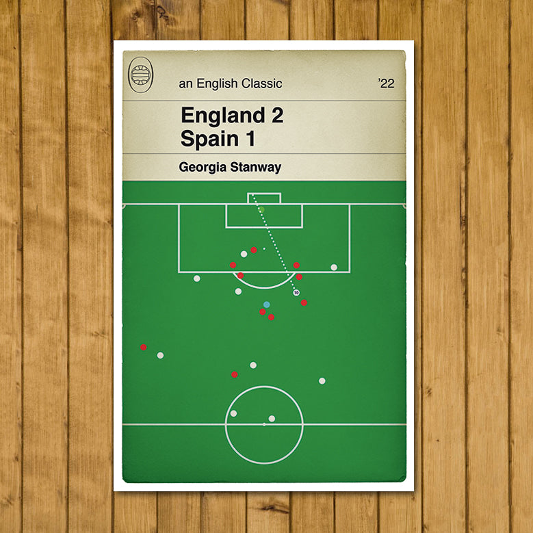 Georgia Stanway winner - England 2 Spain 1 - Extra Time Goal - Women's Euro 2022 - Football Print - Classic Book Cover Print (Various Sizes)