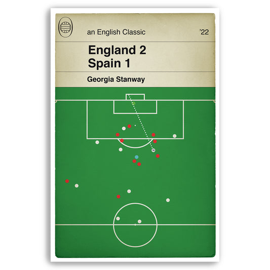 Georgia Stanway winner - England 2 Spain 1 - Extra Time Goal - Women's Euro 2022 - Football Print - Classic Book Cover Print (Various Sizes)