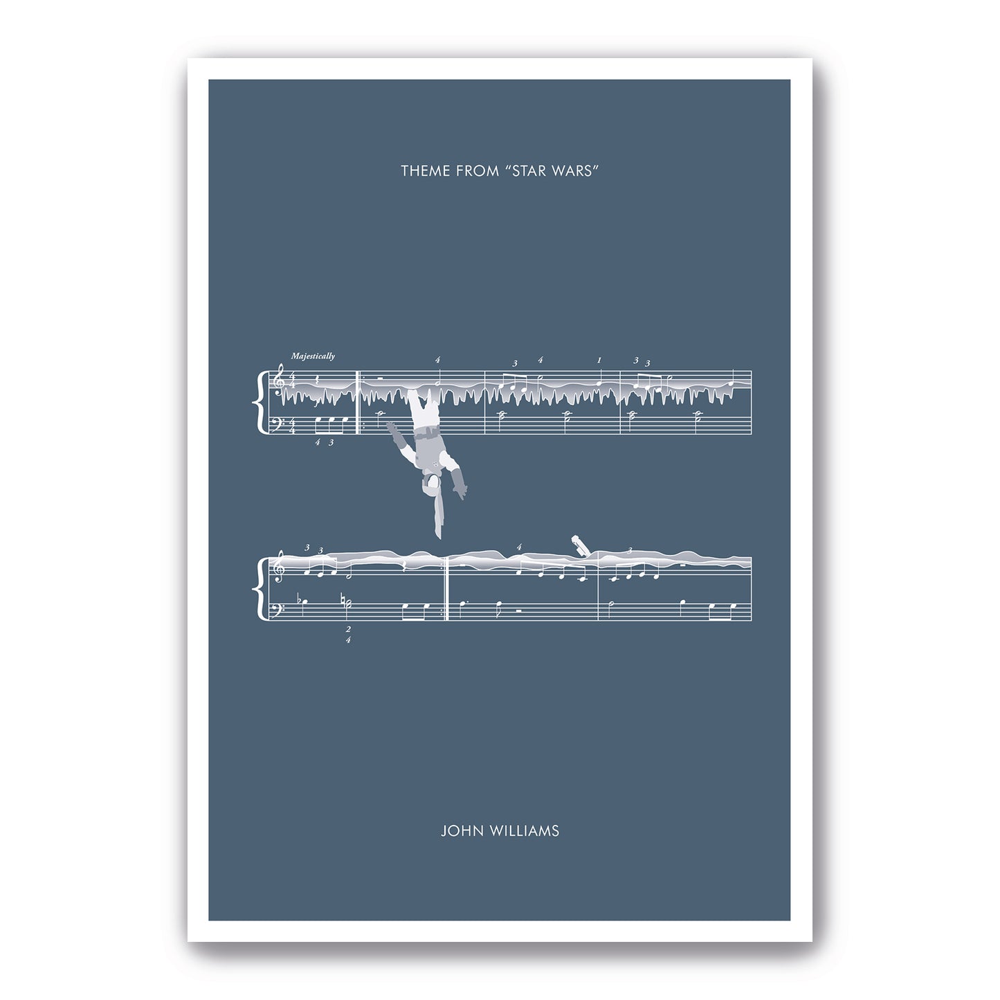 The Empire Strikes Back Sheet Music - Theme from Star Wars by John Williams - Movie Classics Poster - Soundtrack Poster (Various Sizes)