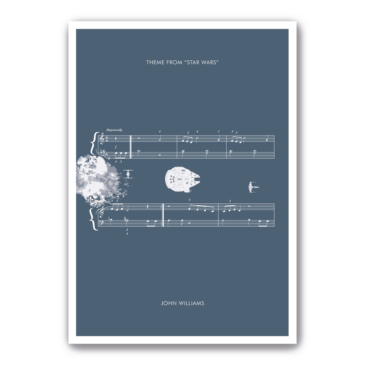 Return of the Jedi - Star Wars Main Theme by John Williams - Movie Classics Poster - Sheet Music Soundtrack - Movie Gift (Various Sizes)