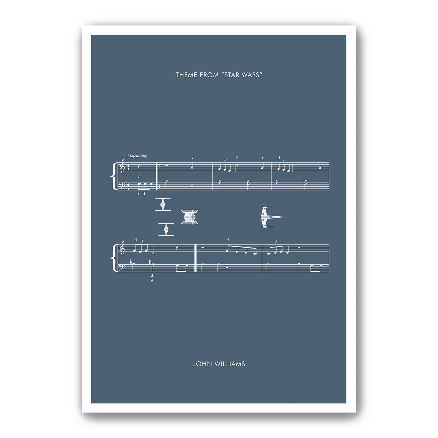 Star Wars Sheet Music - A New Hope - Theme from Star Wars by John Williams - Movie Classics Print - Soundtrack Poster (Various Sizes)