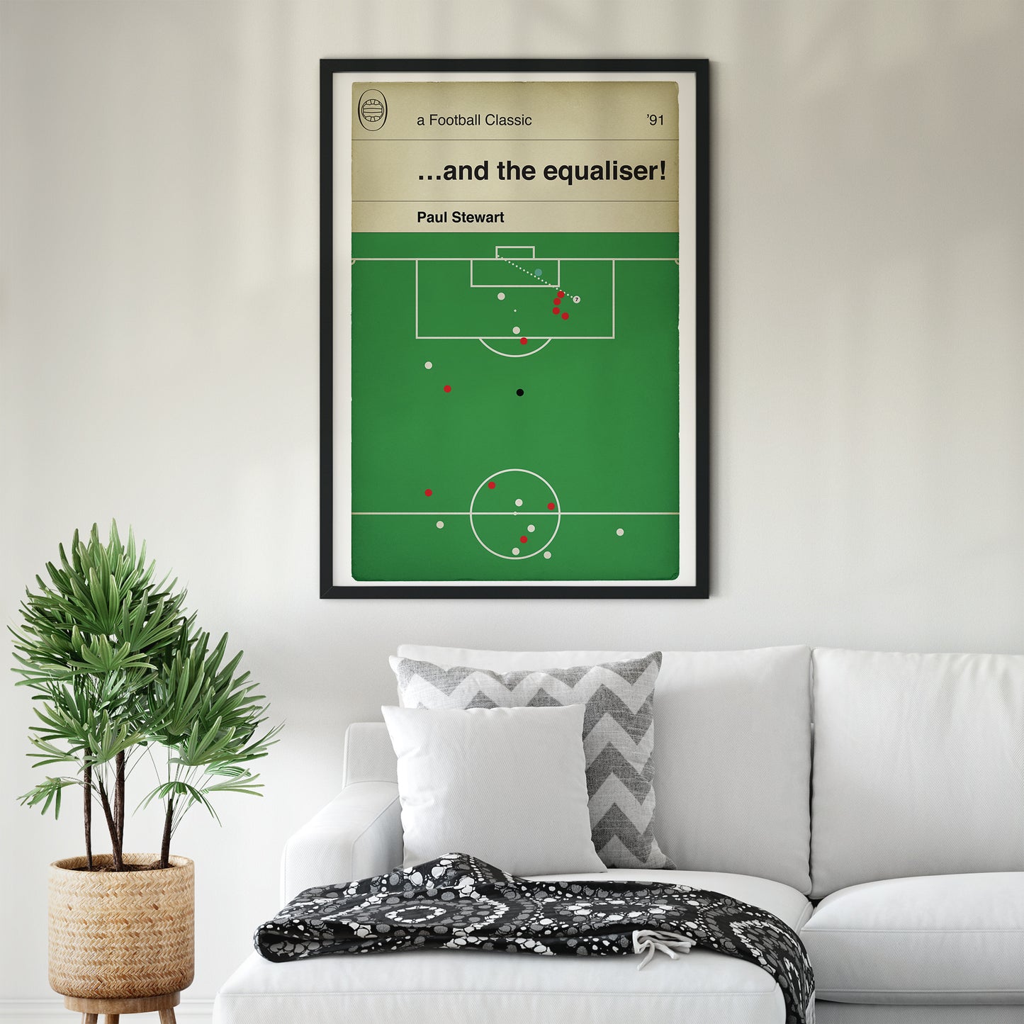 Spurs Goal - Paul Stewart Equaliser - FA Cup Final 1991 - Tottenham Hotspur 2 Nottingham Forest 1 - Book Cover Goal Poster (Various Sizes)