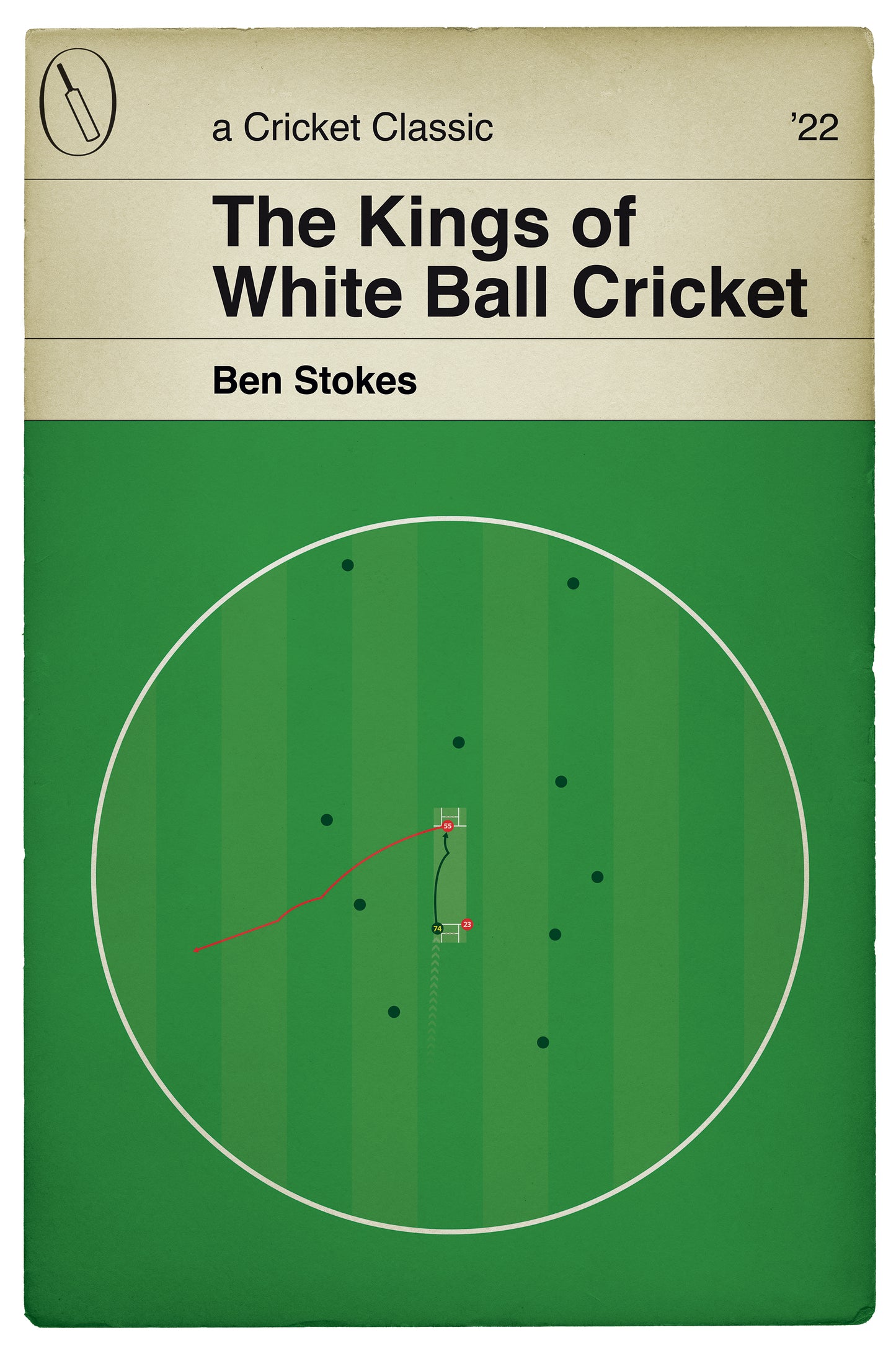 Ben Stokes Winning Run - England v Pakistan - T20 World Cup Final 2022 - The Kings of White Ball Cricket - Cricket Print - Various Sizes