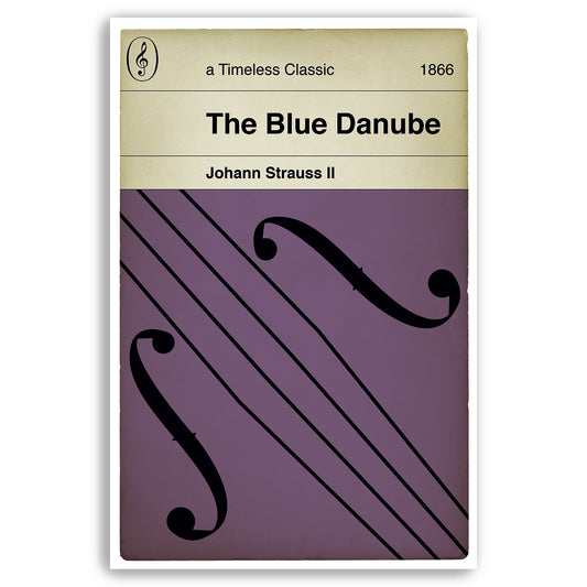 Johann Strauss II - The Blue Danube - Timeless Classic - Classical Music - Alternative Book Cover Poster (Various Sizes)