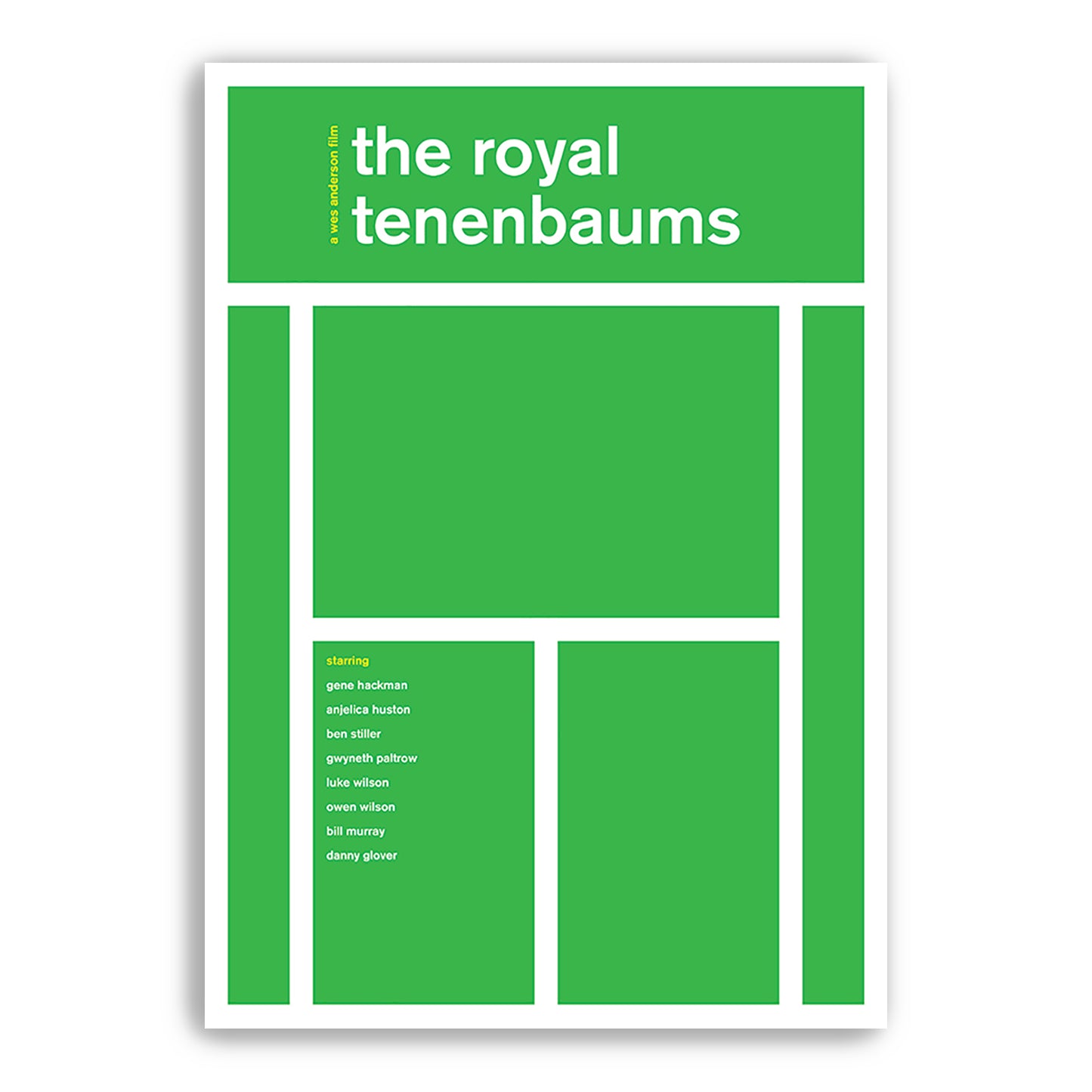 The Royal Tenenbaums by Wes Anderson - Alternative Swiss Style Movie Poster - 100% Unofficial (Various Sizes)