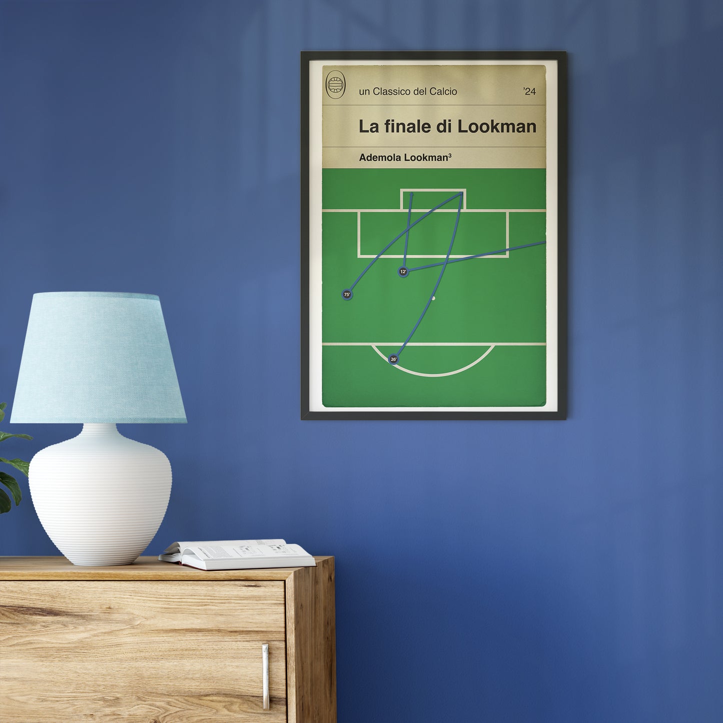 Atalanta Europa League Champions 2024 - Ademola Lookman Hat-trick - All 3 goals - Atalanta 3 Bayer Leverkusen 0 - Book Cover Poster - Various Sizes