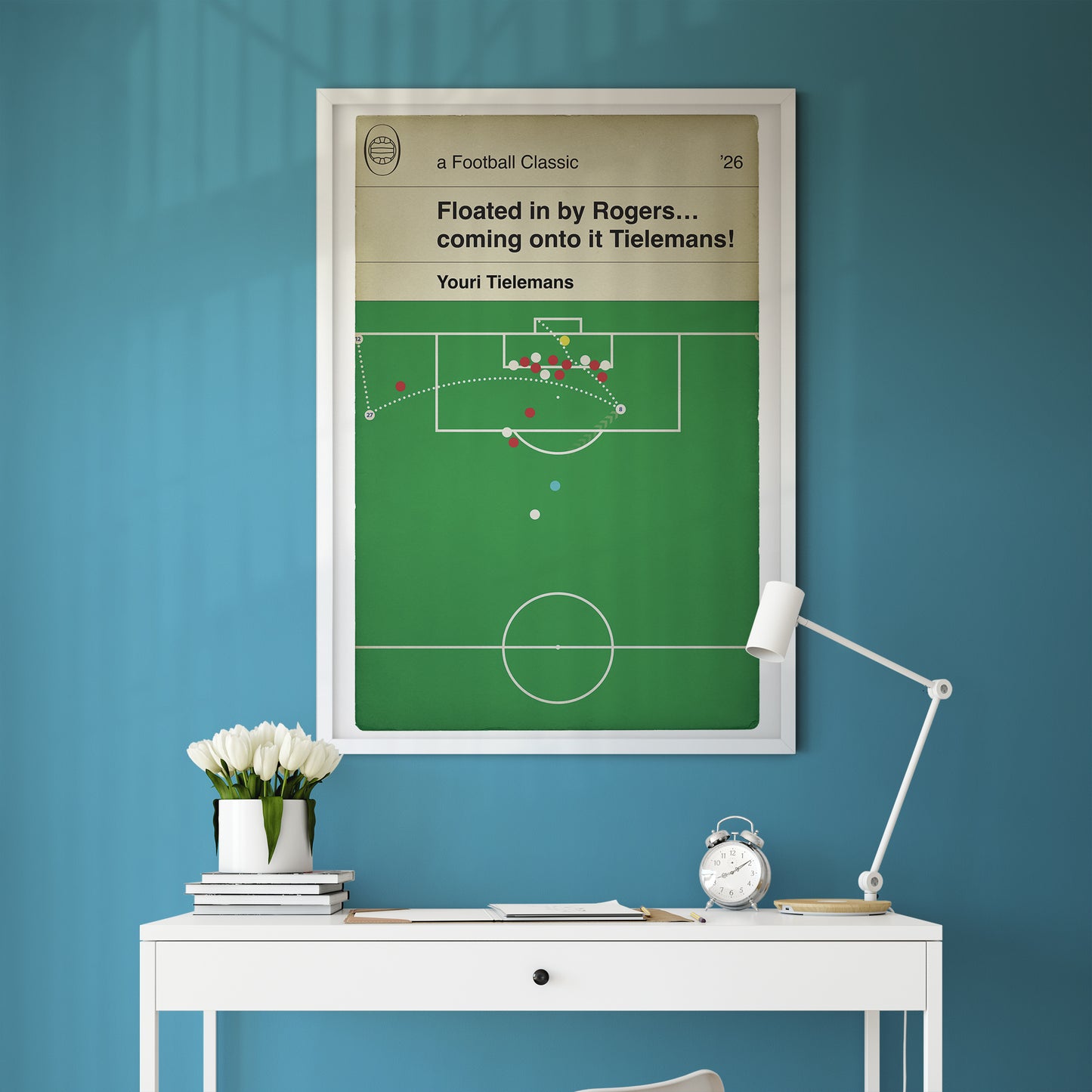 Youri Tielemans Volley Poster - Aston Villa Goal v Freiburg - Europa League Final