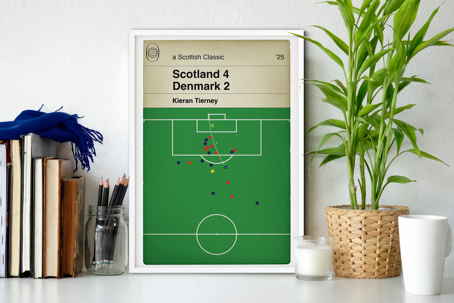 Kieran Tierney Goal Poster - Scotland 4 Denmark 2 - World Cup Qualifier 2025