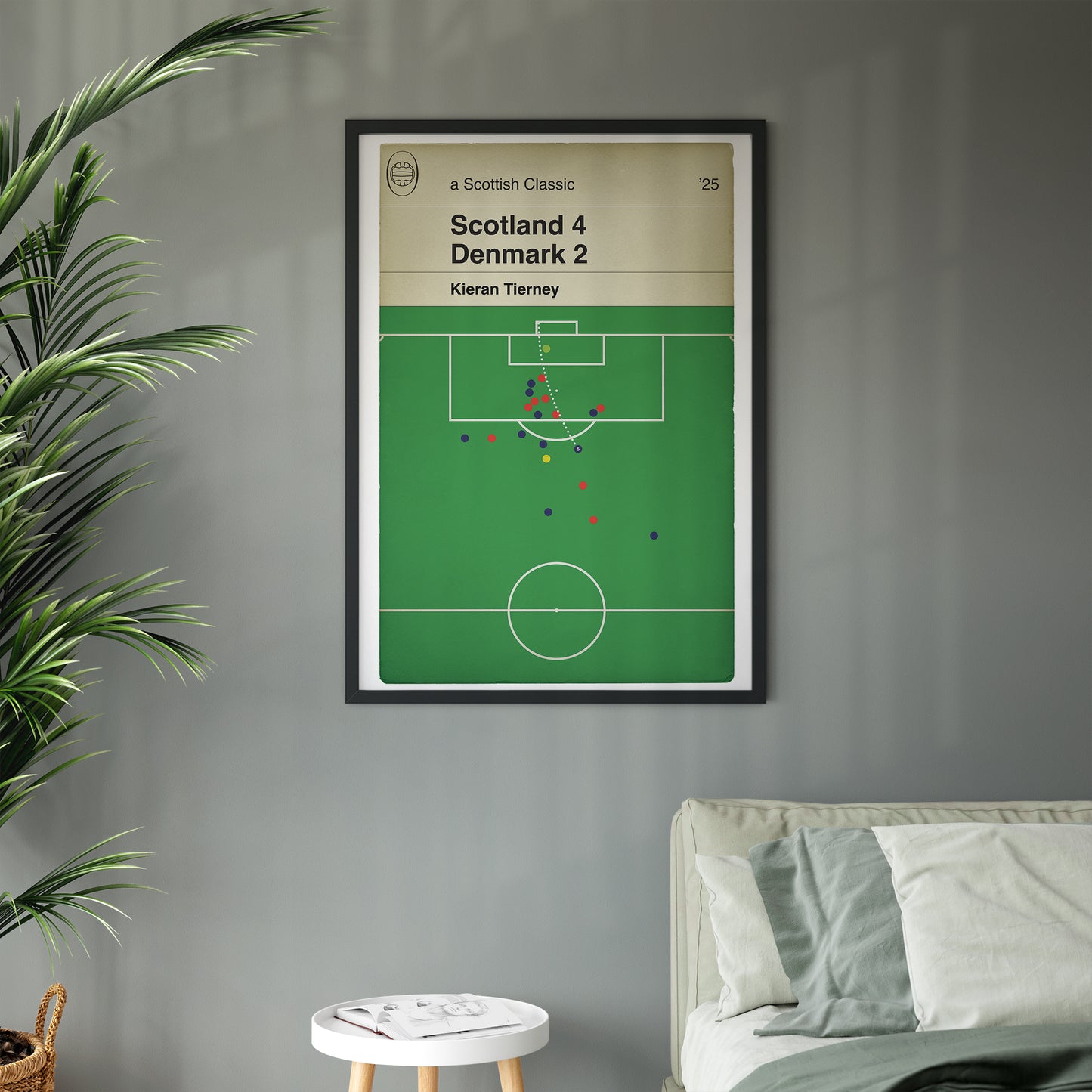 Kieran Tierney Goal Poster - Scotland 4 Denmark 2 - World Cup Qualifier 2025