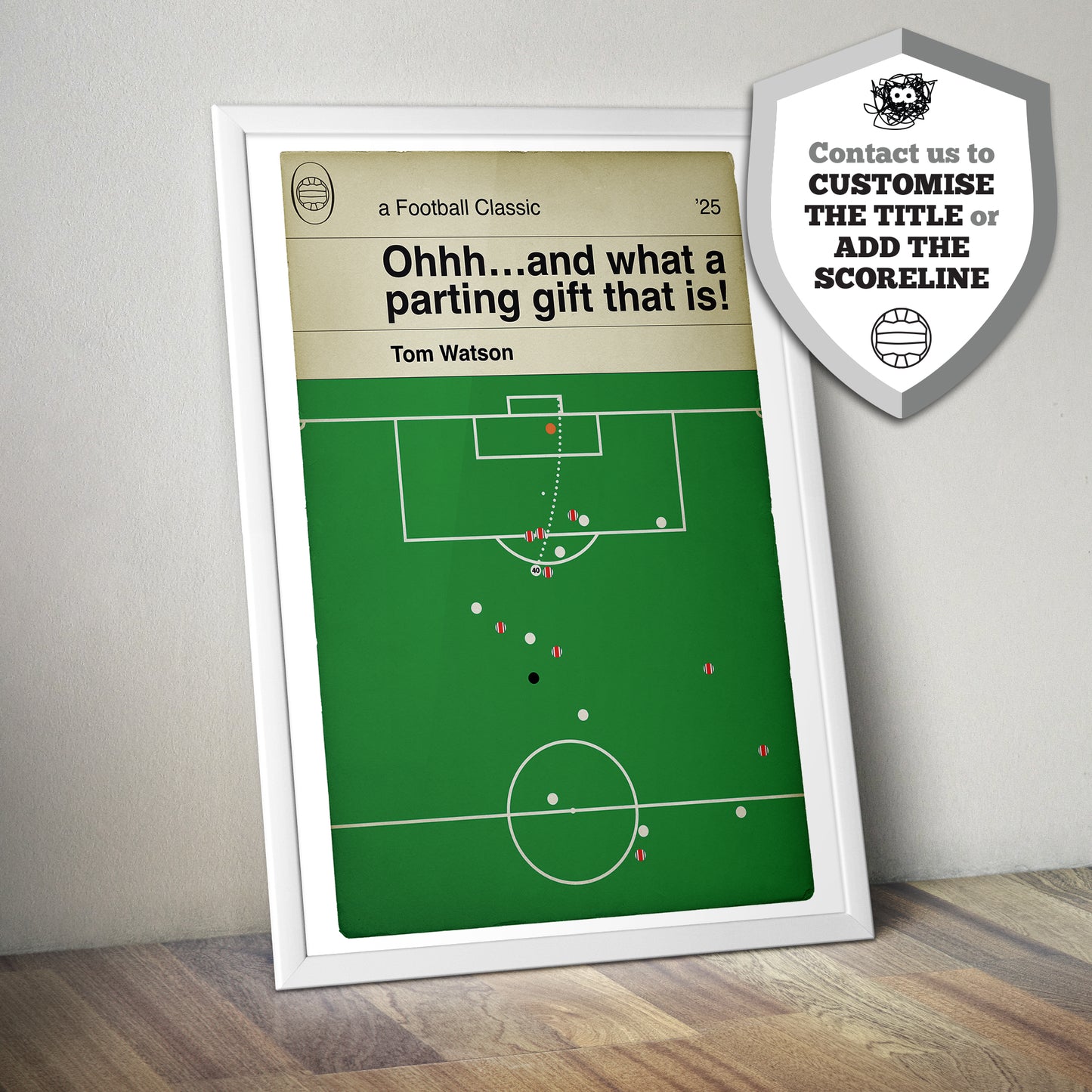 Sunderland Goal - Tom Watson Winner - Sheffield United 1 Sunderland 2 - Championship Play-Off Final 2025 - Book Cover Football Poster (Various sizes)