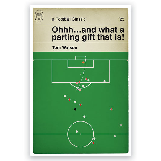 Sunderland Goal - Tom Watson Winner - Sheffield United 1 Sunderland 2 - Championship Play-Off Final 2025 - Book Cover Football Poster (Various sizes)