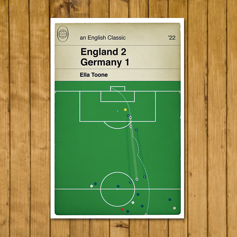 Ella Toone Goal - England 2 Germany 1 - Women's Euro Final 2022 - Football Print - Classic Book Cover Print (Various Sizes)