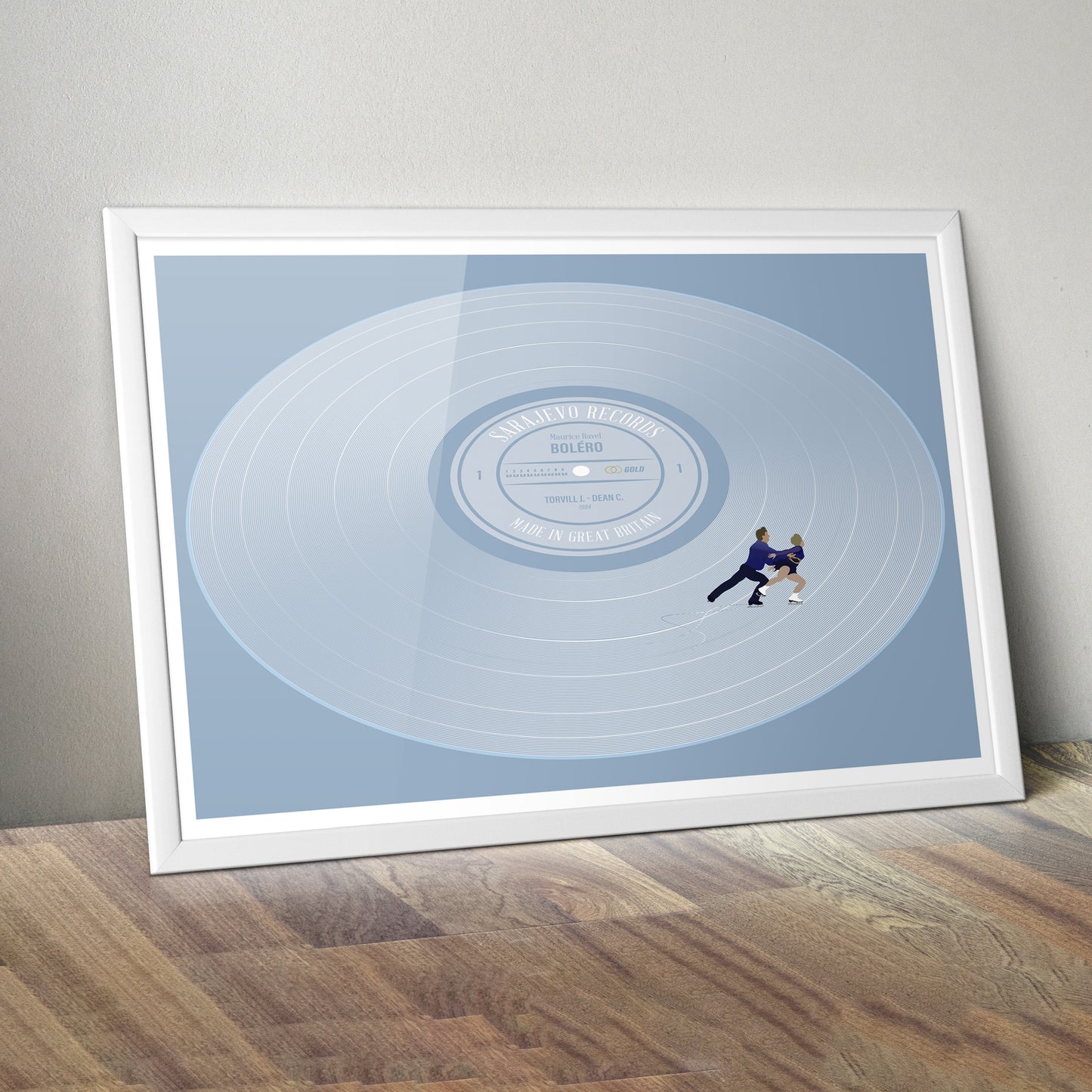 Ravel's Bolero - Torvill and Dean - Winter Olympics 1984 - Vinyl Record Art Print (Various Sizes)