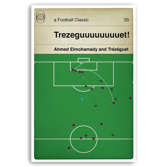 Aston Villa winner v Leicester City - Trezeguet Goal - League Cup Semi Final 2020 - Book Cover Poster - Football Gift (Various Sizes)