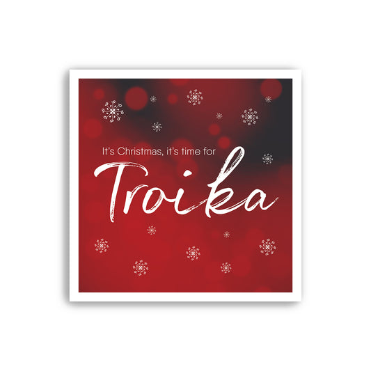 Troika Christmas Card - Classical Music Christmas Gift - Lieutenant Kijé - Sergei Prokofiev - Alternative Christmas Card (125mm Square)
