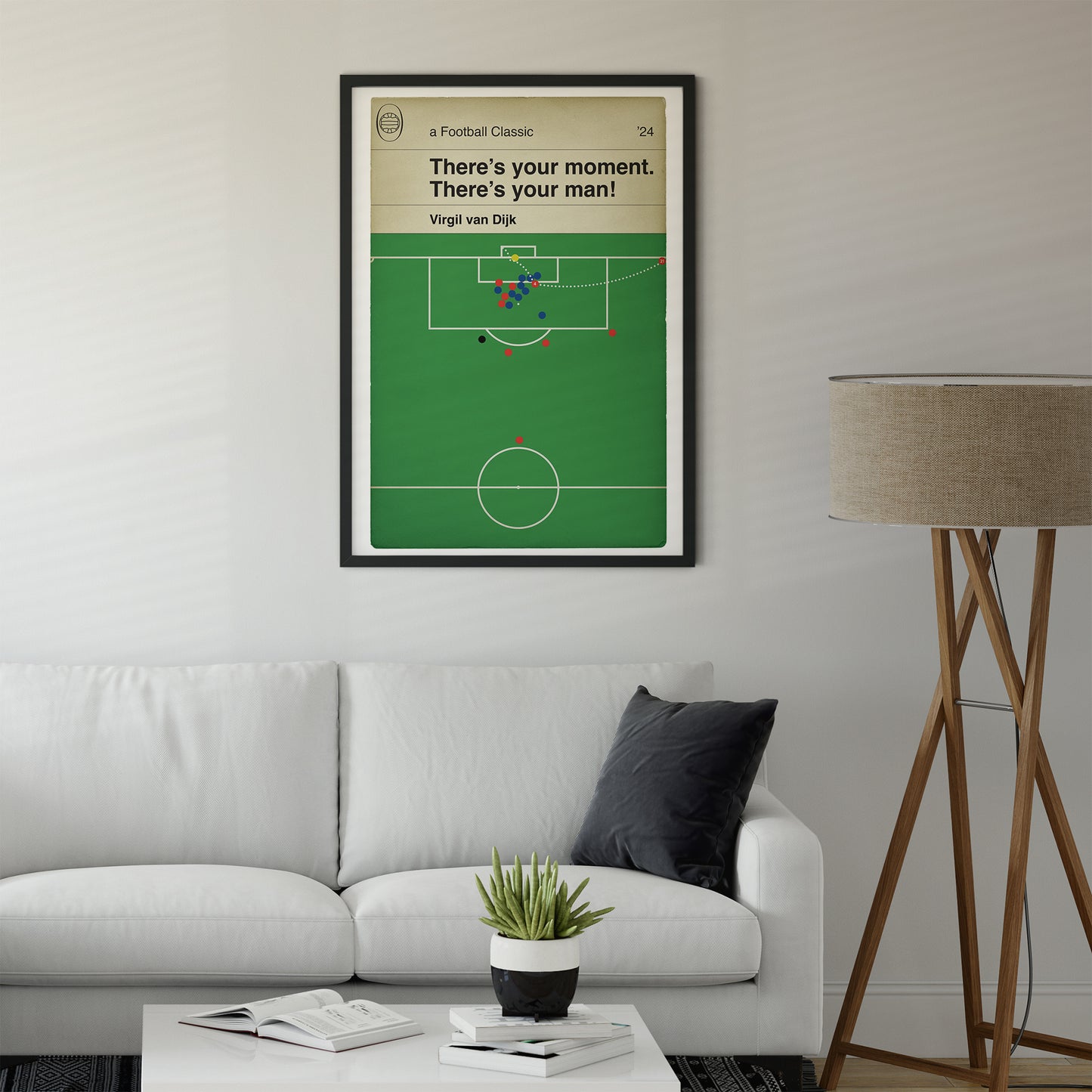 Virgil van Dijk Winner - League Cup Final 2024 - Liverpool 1 Chelsea 0 - Book Cover Goal Poster - Football Gift - Various Sizes