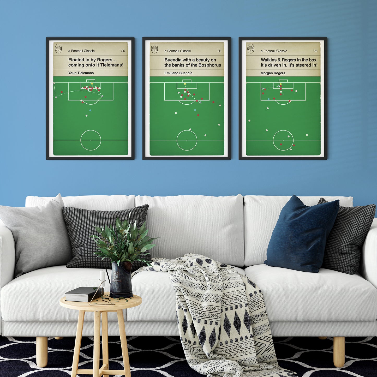 Aston Villa Europa League Final Goals - Football Gift Set of 3