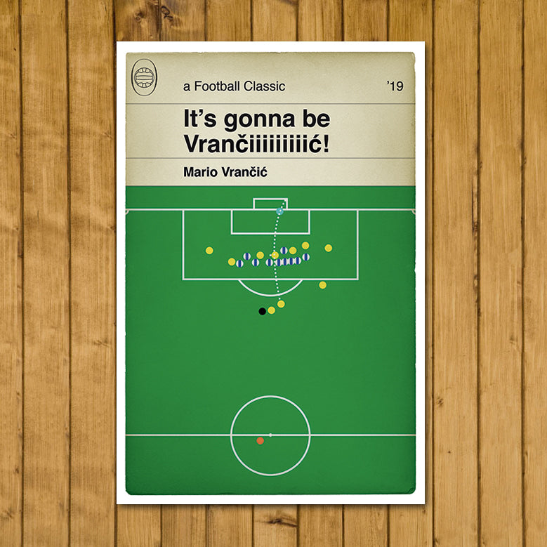 Norwich City Goal - Mario Vrancic Last Minute Free Kick - Norwich City 2 Sheffield Wednesday 2 - Championship 2019 - Classic Book Cover Poster (Various sizes)