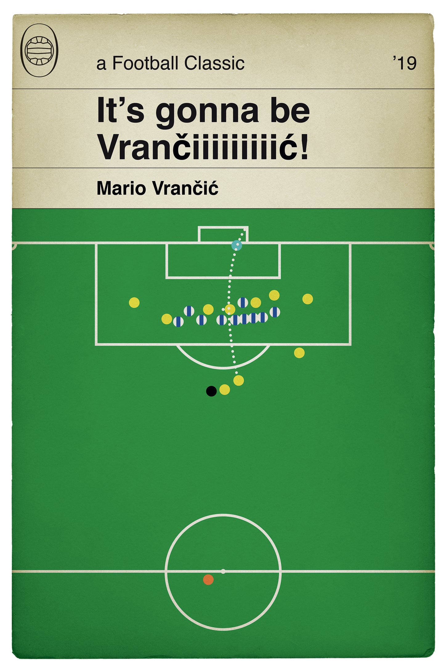 Norwich City Goal - Mario Vrancic Last Minute Free Kick - Norwich City 2 Sheffield Wednesday 2 - Championship 2019 - Classic Book Cover Poster (Various sizes)