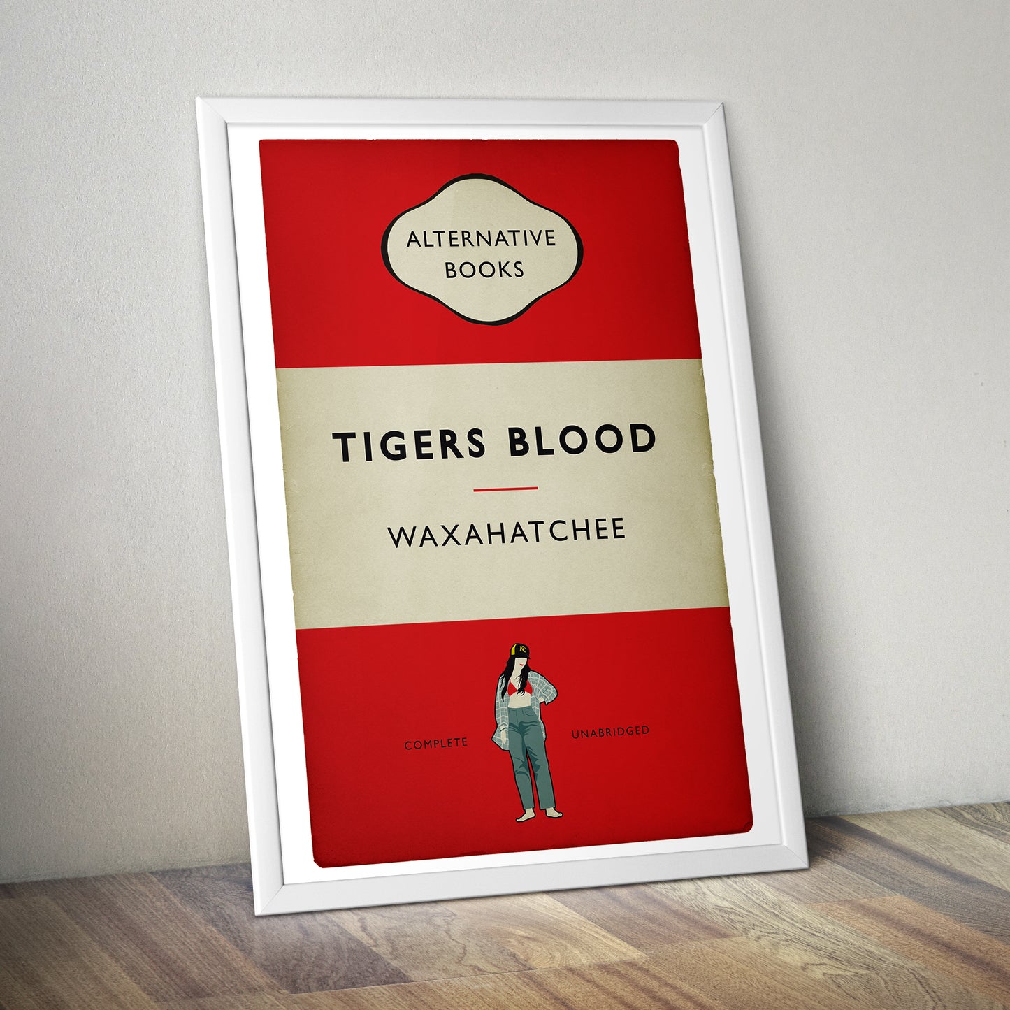 Indie Folk Book Cover Poster - Waxahatchee - Tigers Blood - Alternative Book Cover Poster - Music Art - Alt Country Gift (Various Sizes)