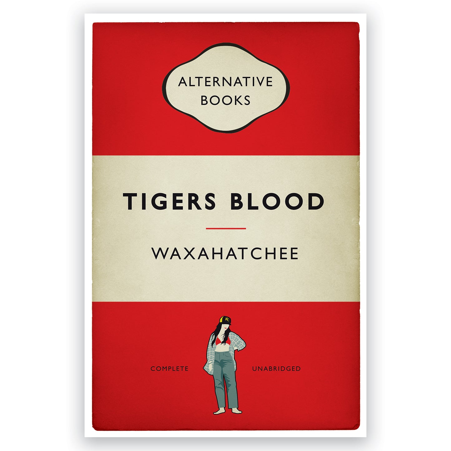 Indie Folk Book Cover Poster - Waxahatchee - Tigers Blood - Alternative Book Cover Poster - Music Art - Alt Country Gift (Various Sizes)